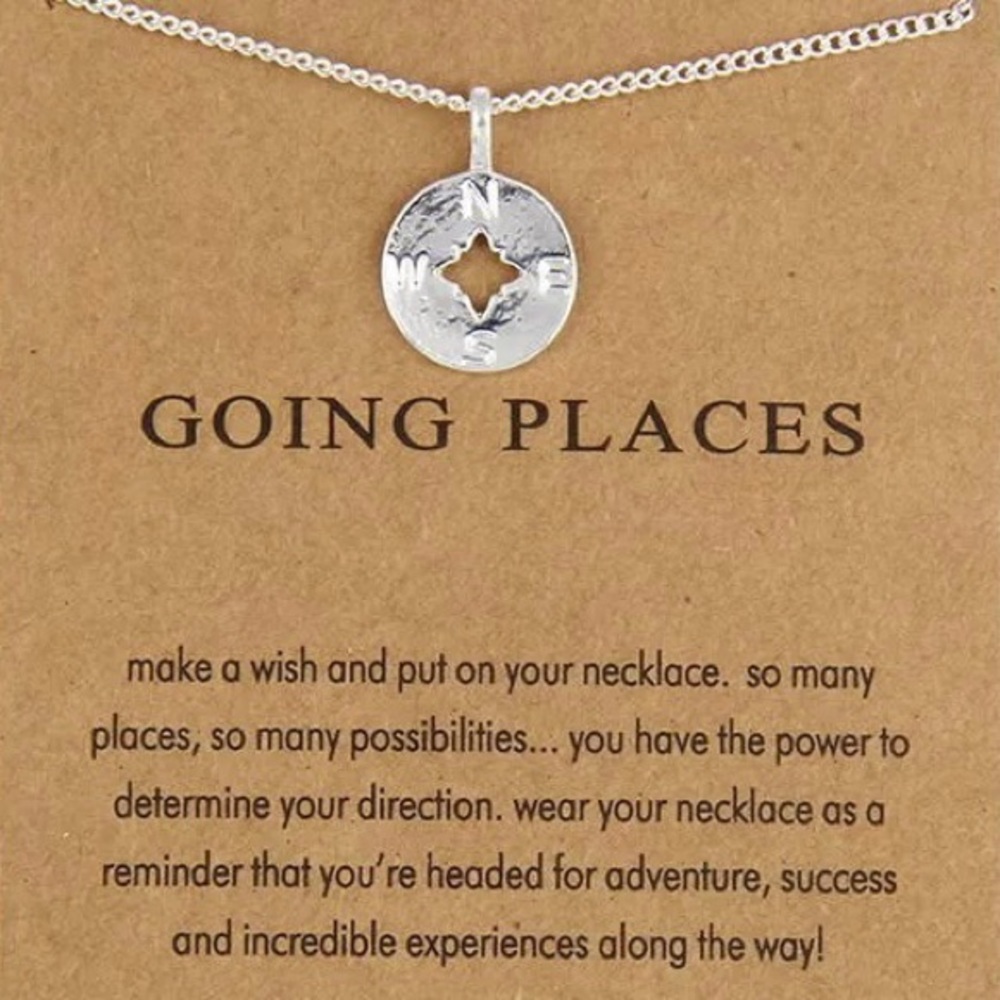 🌺 COMPASS NECKLACE BOHO CHIC GYPSY BOHEMIAN TRIBAL PRESENTS GIFT GUIDE CHAIN - Picture 4 of 6